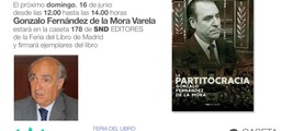 Firma en la Feria del Libro de Madrid de Gonzalo Fernández de la Mora (Caseta 178)