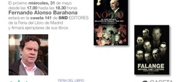 Firma de Fernando Alonso Barahona en la Caseta 141 de SND Editores en la Feria del Libro de Madrid