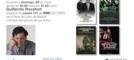 Firma de Guillermo Rocafort en la Caseta 141 de SND Editores en la Feria del Libro de Madrid