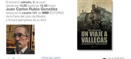 Firma de Juan Carlos Rubio en la Caseta 141 de SND Editores en la Feria del Libro de Madrid
