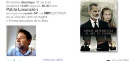 Firma de Pablo Lasunción en la Caseta 141 de SND Editores en la Feria del Libro de Madrid