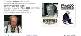 Firma en la Feria del Libro de Madrid de Javier García Isac (Caseta 178)