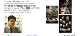Firma en la Feria del Libro de Madrid de Fernando Alonso Barahona (Caseta 178)