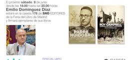 Firma en la Feria del Libro de Madrid de Emilio Domínguez Díaz (Caseta 178)
