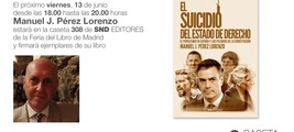 Firma en la Feria del Libro de Madrid de Manuel J. Pérez Lorenzo