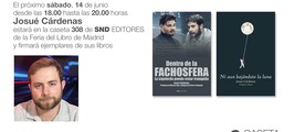 Firma en la Feria del Libro de Madrid de Josué Cárdenas